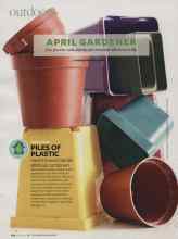 Better Homes & Gardens April 2009 Magazine Article: PILES OF PLASTIC