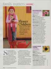 Better Homes & Gardens April 2009 Magazine Article: Flower Children