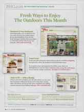 Better Homes & Gardens May 2009 Magazine Article: Fresh Ways to Enjoy The Outdoors This Month