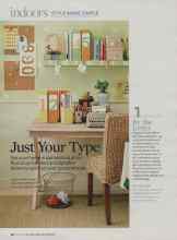 Better Homes & Gardens June 2009 Magazine Article: Just Your Type