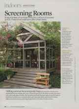 Better Homes & Gardens June 2009 Magazine Article: Screening Rooms
