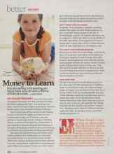 Better Homes & Gardens June 2009 Magazine Article: Money to Learn