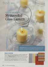 Better Homes & Gardens July 2009 Magazine Article: $9 Recycled Glass Lantern