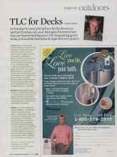 Better Homes & Gardens July 2009 Magazine Article: TLC for Decks