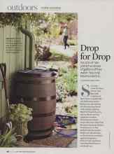 Better Homes & Gardens July 2009 Magazine Article: Drop for Drop