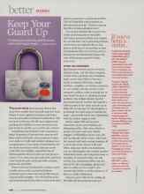 Better Homes & Gardens July 2009 Magazine Article: Keep Your Guard Up