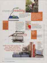 Better Homes & Gardens August 2009 Magazine Article: A month of reading