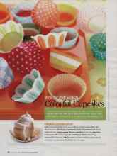 Better Homes & Gardens August 2009 Magazine Article: Colorful Cupcakes