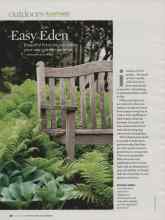Better Homes & Gardens August 2009 Magazine Article: Easy Eden