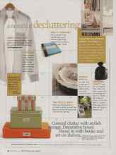 Better Homes & Gardens September 2009 Magazine Article: A month of decluttering