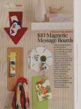 Better Homes & Gardens September 2009 Magazine Article: $10 Magnetic Message Boards