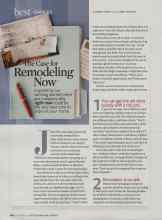 Better Homes & Gardens September 2009 Magazine Article: The Case for Remodeling Now