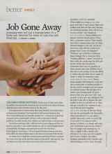 Better Homes & Gardens September 2009 Magazine Article: Job Gone Away