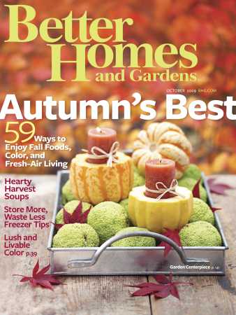 Better Homes & Gardens October 2009 Magazine Cover