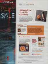 Better Homes & Gardens October 2009 Magazine Article: $5,000 Great Pumpkin Giveaway