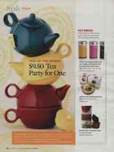 Better Homes & Gardens October 2009 Magazine Article: $9.50 Tea Party for One