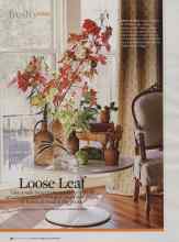 Better Homes & Gardens October 2009 Magazine Article: Loose Leaf