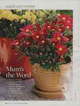 Better Homes & Gardens October 2009 Magazine Article: Mum's the Word