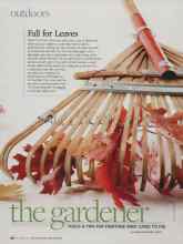 Better Homes & Gardens October 2009 Magazine Article: Fall for Leaves