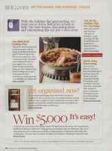 Better Homes & Gardens November 2009 Magazine Article: Get organized now!