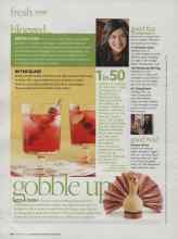 Better Homes & Gardens November 2009 Magazine Article: Gobble up