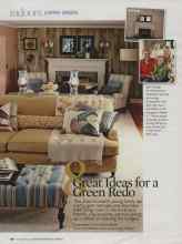Better Homes & Gardens November 2009 Magazine Article: 8 Great Ideas for a Green Redo