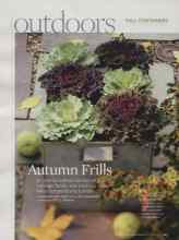 Better Homes & Gardens November 2009 Magazine Article: Autumn Frills