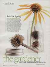 Better Homes & Gardens November 2009 Magazine Article: Save for Spring