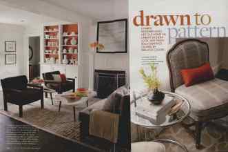 Better Homes & Gardens November 2009 Magazine Article: Drawn to pattern