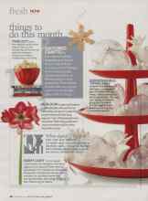 Better Homes & Gardens December 2009 Magazine Article: INDISPENSABLE: TIERED TRAY