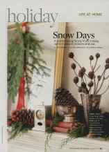 Better Homes & Gardens December 2009 Magazine Article: Snow Days