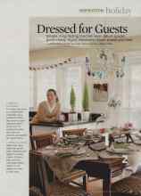 Better Homes & Gardens December 2009 Magazine Article: Dressed for Guests