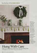 Better Homes & Gardens December 2009 Magazine Article: Hung With Care