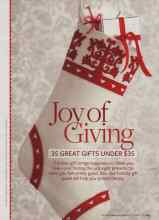 Better Homes & Gardens December 2009 Magazine Article: Joy of Giving