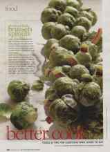 Better Homes & Gardens December 2009 Magazine Article: Fresh-picked brussels sprouts