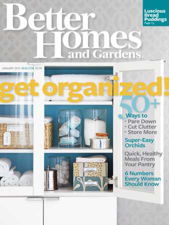 Archive of Better Homes & Gardens January 2010 Magazine: Cover