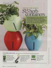 Better Homes & Gardens March 2010 Magazine Article: $15 herb containers