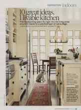 Better Homes & Gardens March 2010 Magazine Article: 10 great ideas, 1 livable kitchen