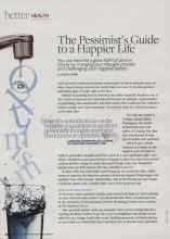 Better Homes & Gardens March 2010 Magazine Article: The Pessimist's Guide to a Happier Life