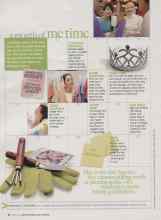 Better Homes & Gardens April 2010 Magazine Article: A month of me time