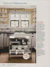 Better Homes & Gardens April 2010 Magazine Article: Open pantry