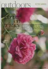 Better Homes & Gardens April 2010 Magazine Article: Corner on privacy