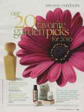 Better Homes & Gardens April 2010 Magazine Article: Our 20 favorite garden picks for 2010