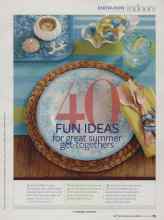 Better Homes & Gardens June 2010 Magazine Article: 40 FUN IDEAS for great summer get-togethers