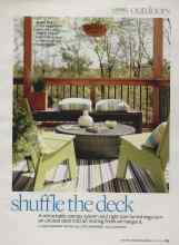 Better Homes & Gardens June 2010 Magazine Article: Shuffle the deck