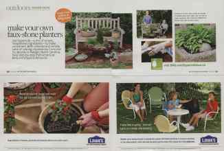 Better Homes & Gardens June 2010 Magazine Article: Make your own faux-stone planters