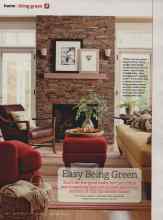 Better Homes & Gardens October 2010 Magazine Article: Easy Being Green