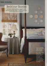 Better Homes & Gardens November 2010 Magazine Article: Bedtime Stories