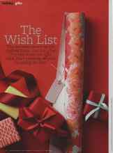 Better Homes & Gardens December 2010 Magazine Article: The Wish List