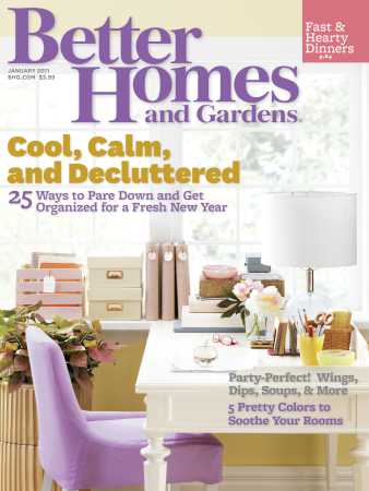 Better Homes & Gardens January 2011 Magazine Cover